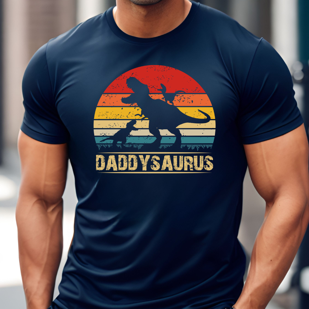 Daddysaurus T-shirt- Father's Day- Navy