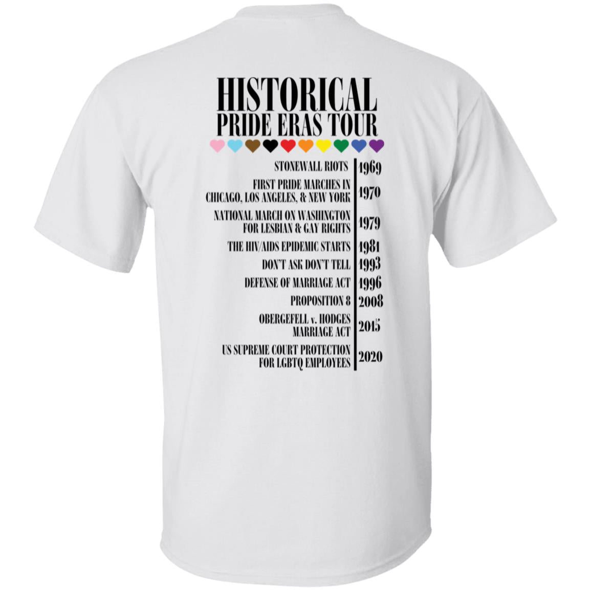 Historical Pride Eras Tour T-Shirt & Tank Top | White