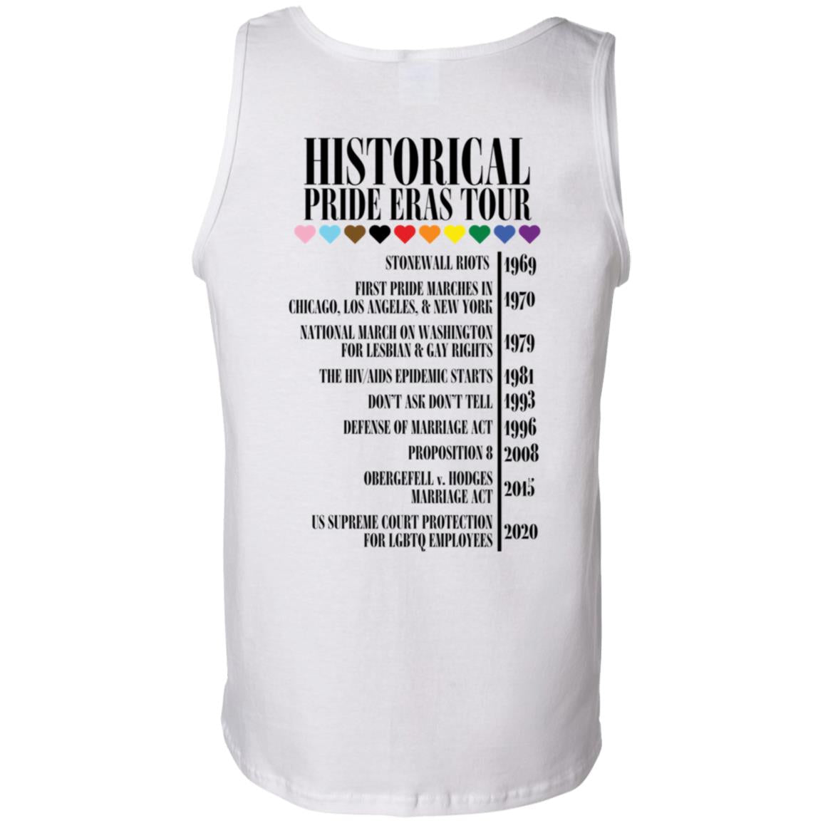 Historical Pride Eras Tour T-Shirt & Tank Top | White