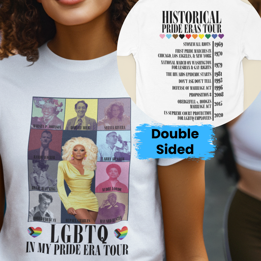 Historical Pride Eras Tour T-Shirt & Tank Top | White