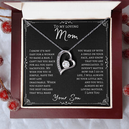 Forever Grateful From Son to Mom | Forever Love Necklace