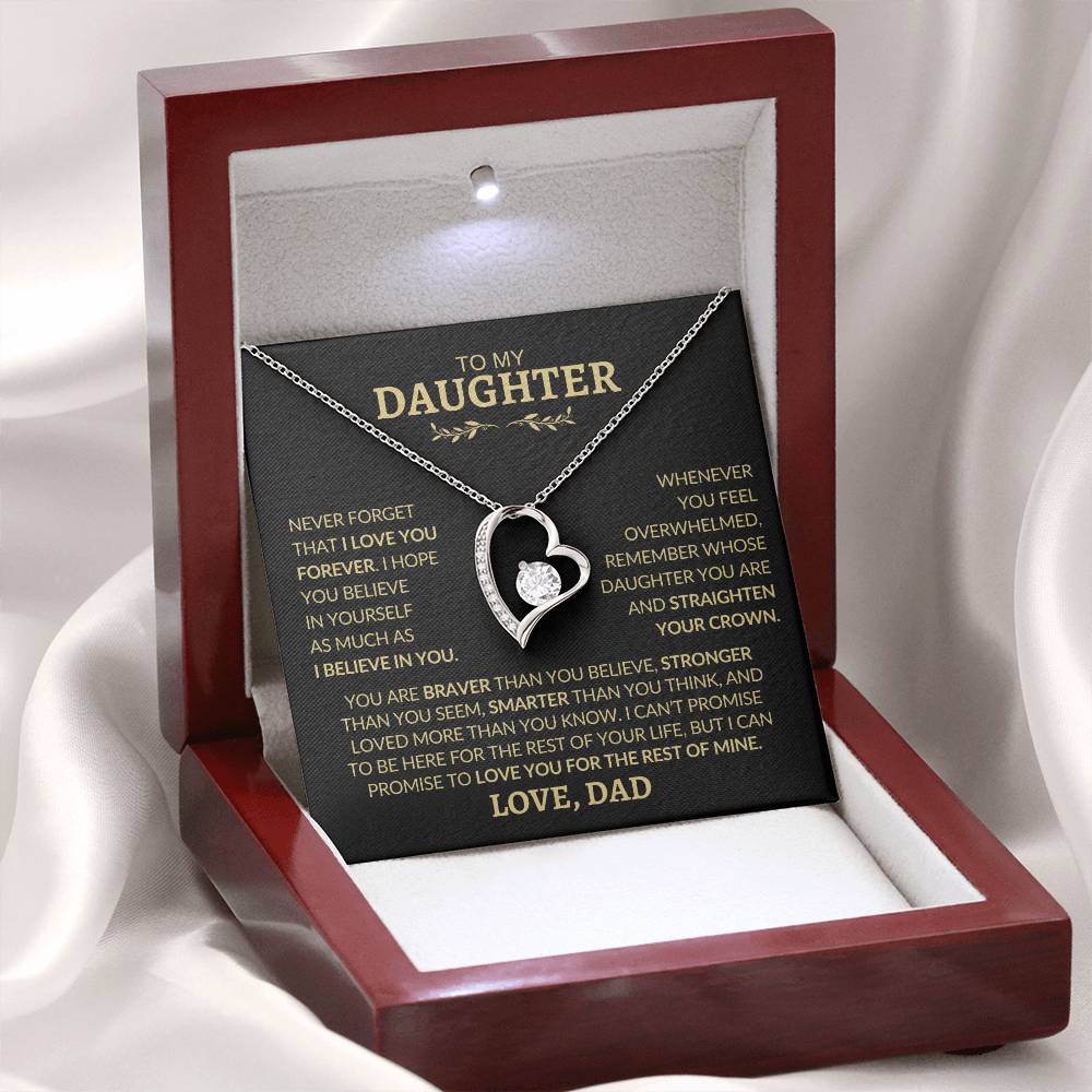 To My Daughter l Forever Love Necklace l Love, Dad