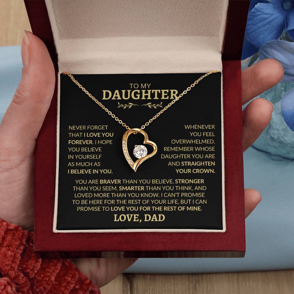 To My Daughter l Forever Love Necklace l Love, Dad