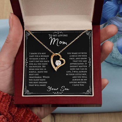 Forever Grateful From Son to Mom | Forever Love Necklace