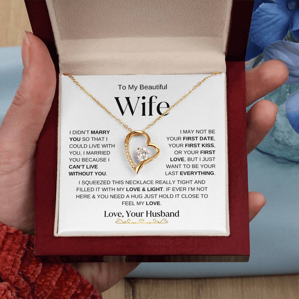 To My Beautiful Wife l Forever Love Necklace l Love, Your Husband