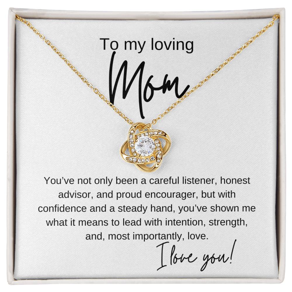 To My Loving Guiding Light Mom | Love Knot Necklace From Son