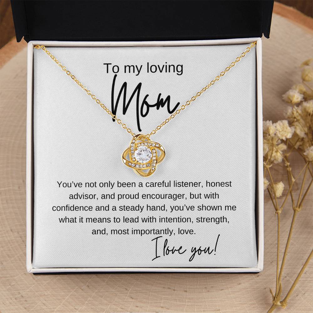 To My Loving Guiding Light Mom | Love Knot Necklace From Son