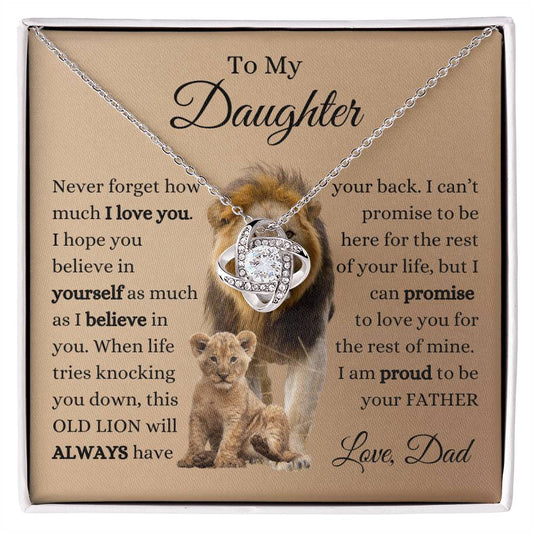 Dad's Love & Pride | Daughter Necklace | Love Knot Necklace - Gifting Headquarters