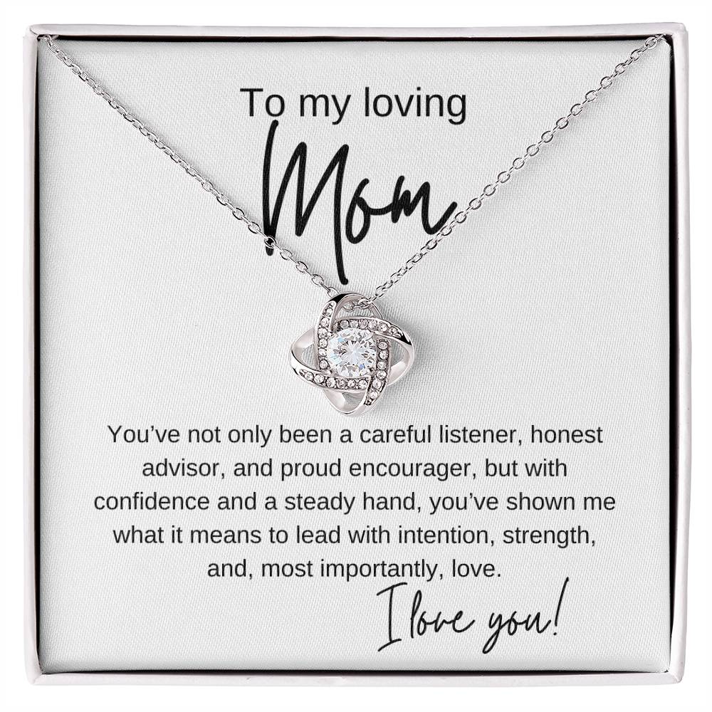 To My Loving Guiding Light Mom | Love Knot Necklace From Son