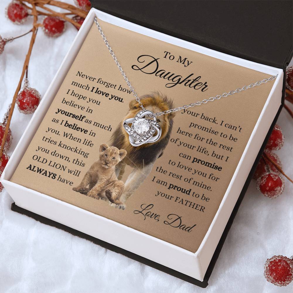 Dad's Love & Pride | Daughter Necklace | Love Knot Necklace - Gifting Headquarters