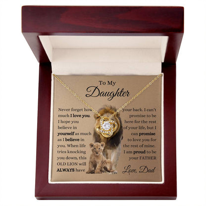 Dad's Love & Pride | Daughter Necklace | Love Knot Necklace - Gifting Headquarters