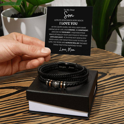 To My Dear Son | A Mother's Eternal Love | Love You Forever Bracelet - Gifting Headquarters