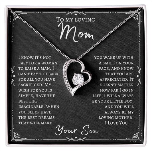 Forever Grateful From Son to Mom | Forever Love Necklace