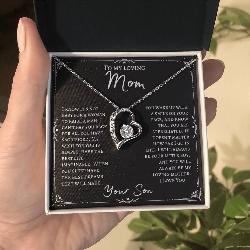 Forever Grateful From Son to Mom | Forever Love Necklace