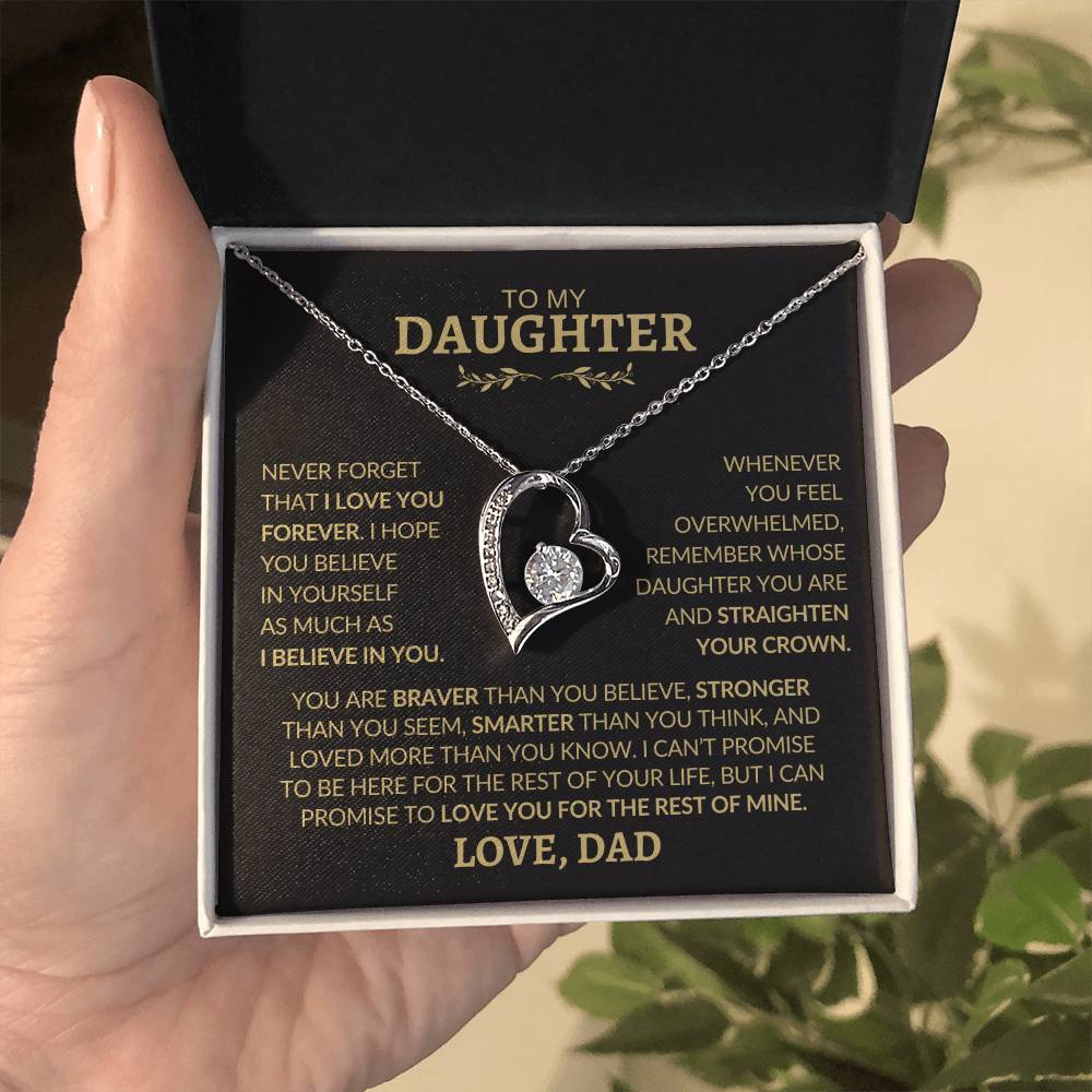 To My Daughter l Forever Love Necklace l Love, Dad