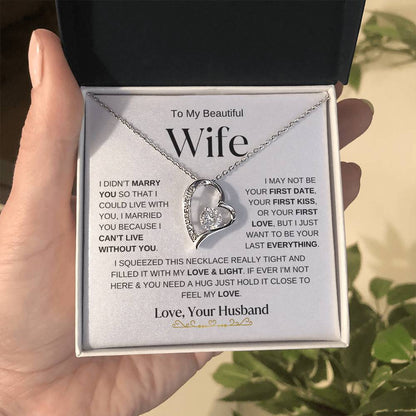 To My Beautiful Wife l Forever Love Necklace l Love, Your Husband