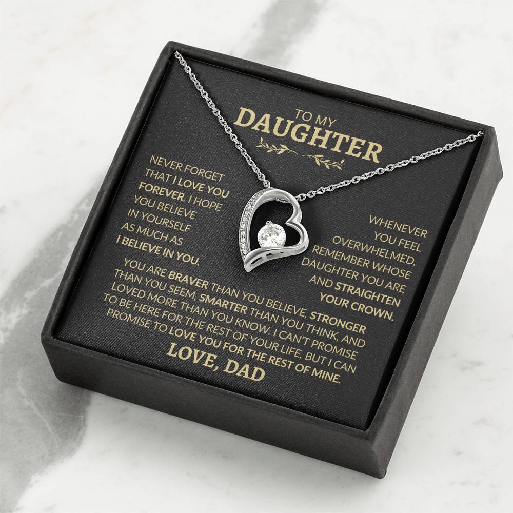 To My Daughter l Forever Love Necklace l Love, Dad