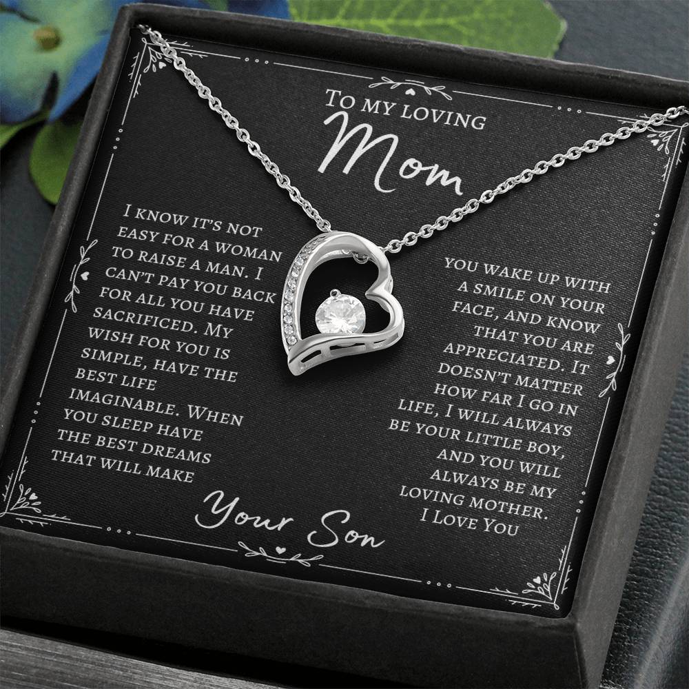 Forever Grateful From Son to Mom | Forever Love Necklace