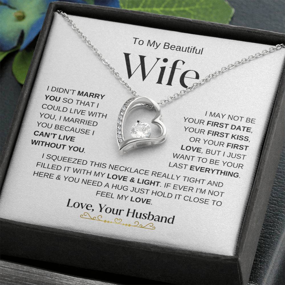 To My Beautiful Wife l Forever Love Necklace l Love, Your Husband