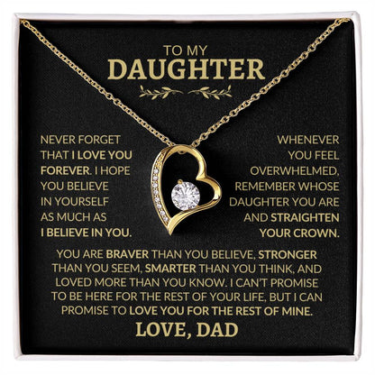 To My Daughter l Forever Love Necklace l Love, Dad