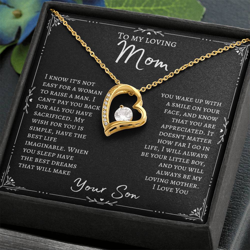 Forever Grateful From Son to Mom | Forever Love Necklace