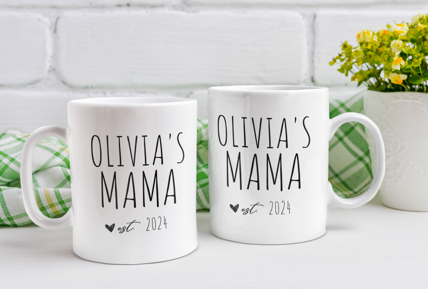 Mama Mug Est. Year | Perfect Gift for Mom | Mother's Day, Birthday, Christmas, New Mom